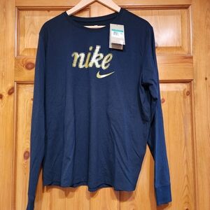 Nike Black & Gold Long Sleeve Shirt, XL